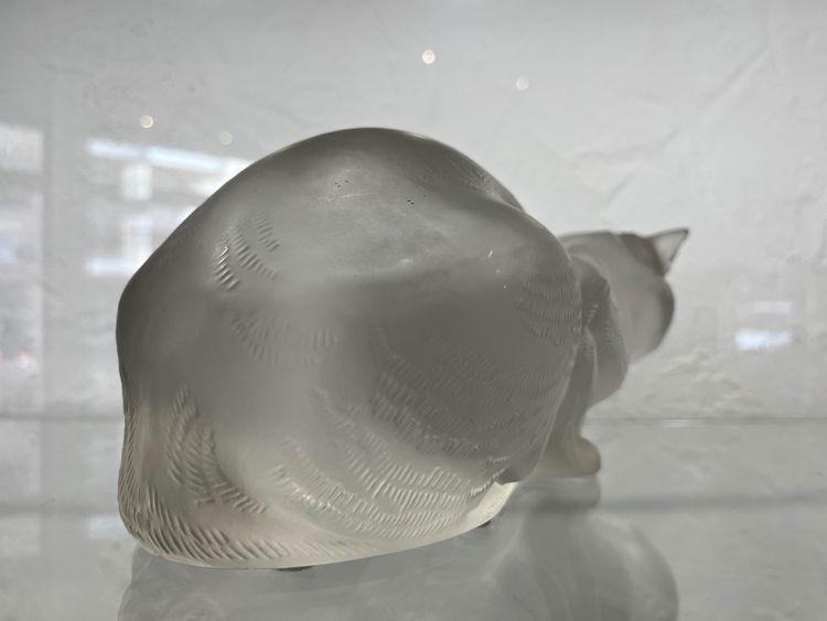 Sculpture Lalique - crystal - cat - france - XX ème