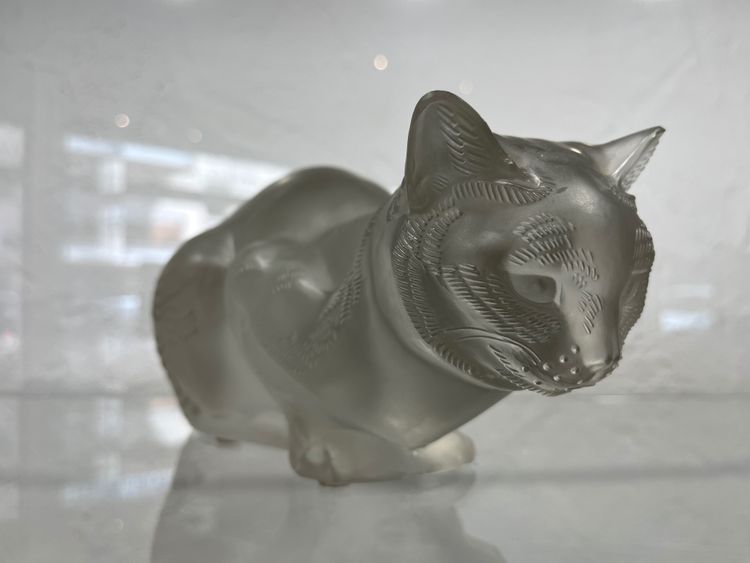 Sculpture Lalique - crystal - cat - france - XX ème
