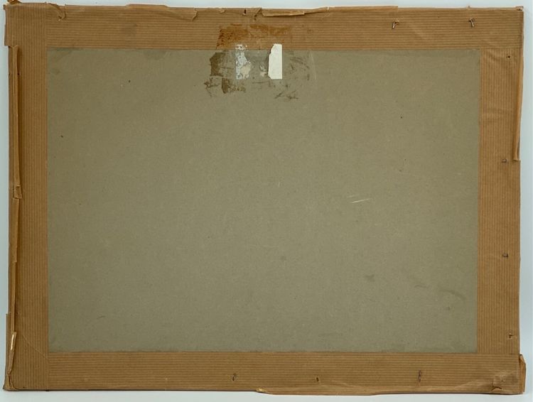 ÖL GOUACHE ABSTRAKTE KOMPOSITION VON JACQUES BUCHHOLZ AUF PAPIER 1962