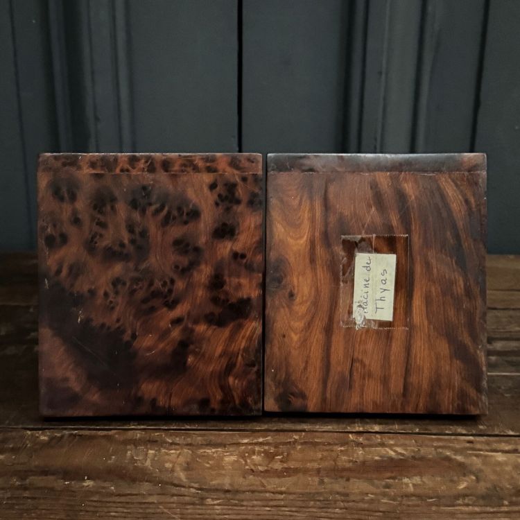 Pair of burrwood bookends 1950 Art Deco