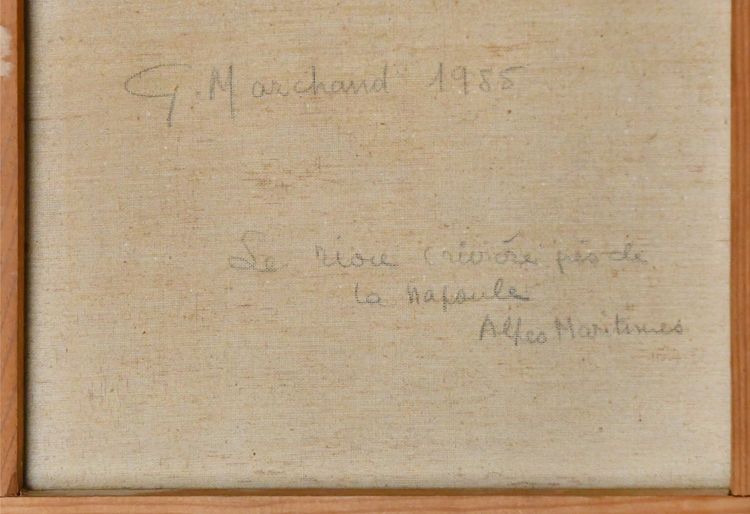 Georges MARCHAND (20. Jahrhundert) Öl auf Leinwand „Mediterrane Landschaft“