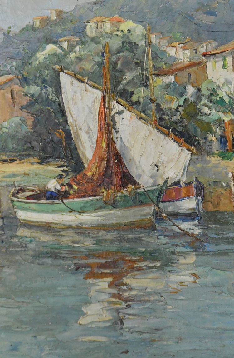Georges MARCHAND (20. Jahrhundert) Öl auf Leinwand „Mediterrane Landschaft“