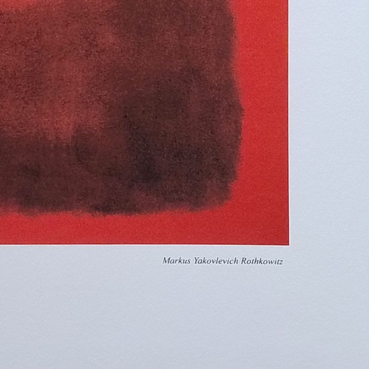 Superbe lithographie en édition limitée de Mark Rothko des années 1980