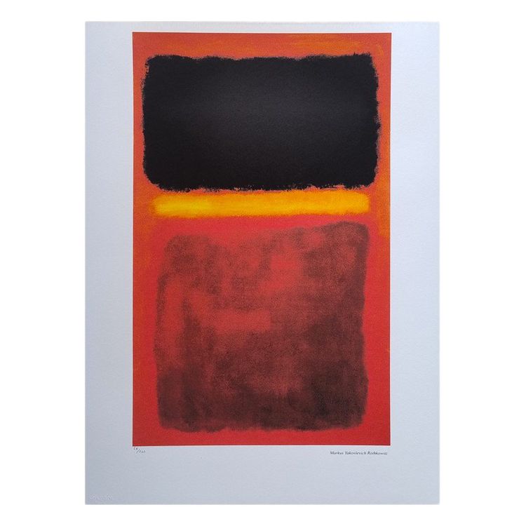 Superbe lithographie en édition limitée de Mark Rothko des années 1980