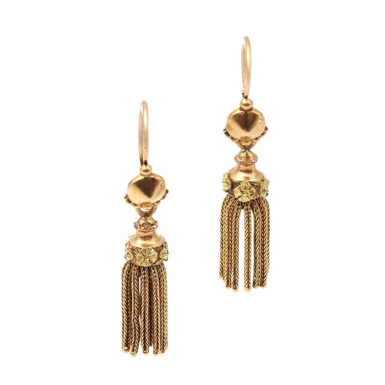 Orecchini lunghi con nappe in oro 18k, orecchini pendenti, frange, nappe