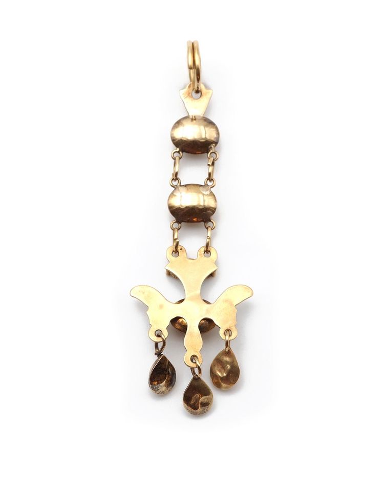 Antique Holy Spirit from Aurillac in 18k gold, Antique regional Saint-Esprit d'Aurillac pendant