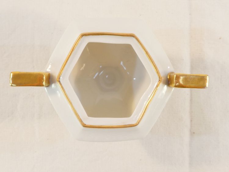 Service a café TÊTE a TÊTE en porcelaine de LIMOGES d’époque ART DE DECO