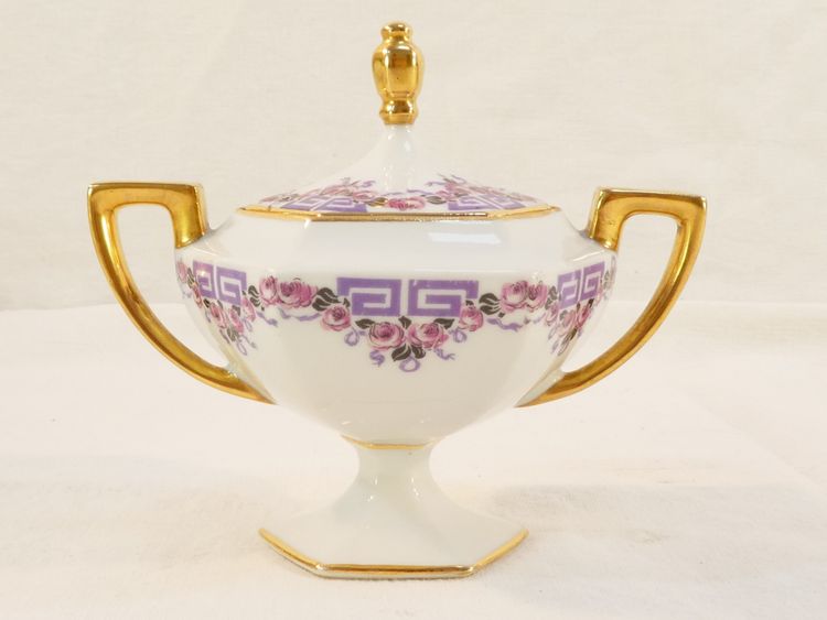 Service a café TÊTE a TÊTE en porcelaine de LIMOGES d’époque ART DE DECO