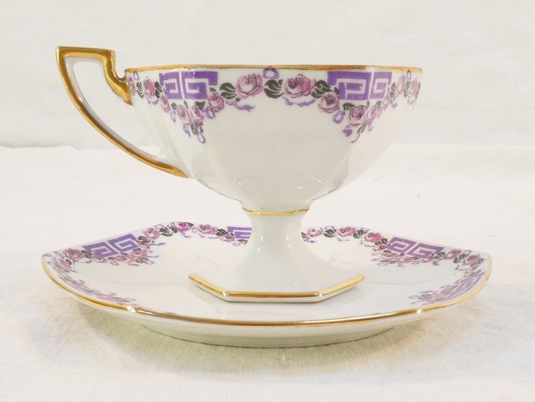 Service a café TÊTE a TÊTE en porcelaine de LIMOGES d’époque ART DE DECO