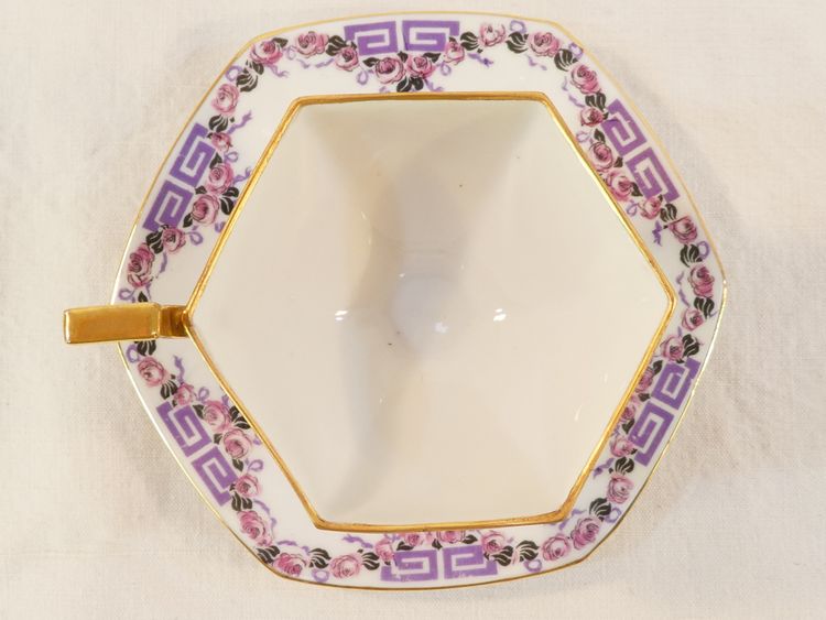 Service a café TÊTE a TÊTE en porcelaine de LIMOGES d’époque ART DE DECO