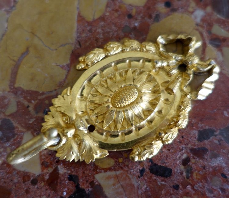 Paire de porte-montres Louis XVI en bronze ciselé et doré au mercure - ideal suspente miniature
