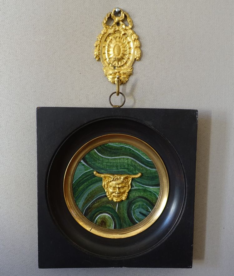 Paire de porte-montres Louis XVI en bronze ciselé et doré au mercure - ideal suspente miniature