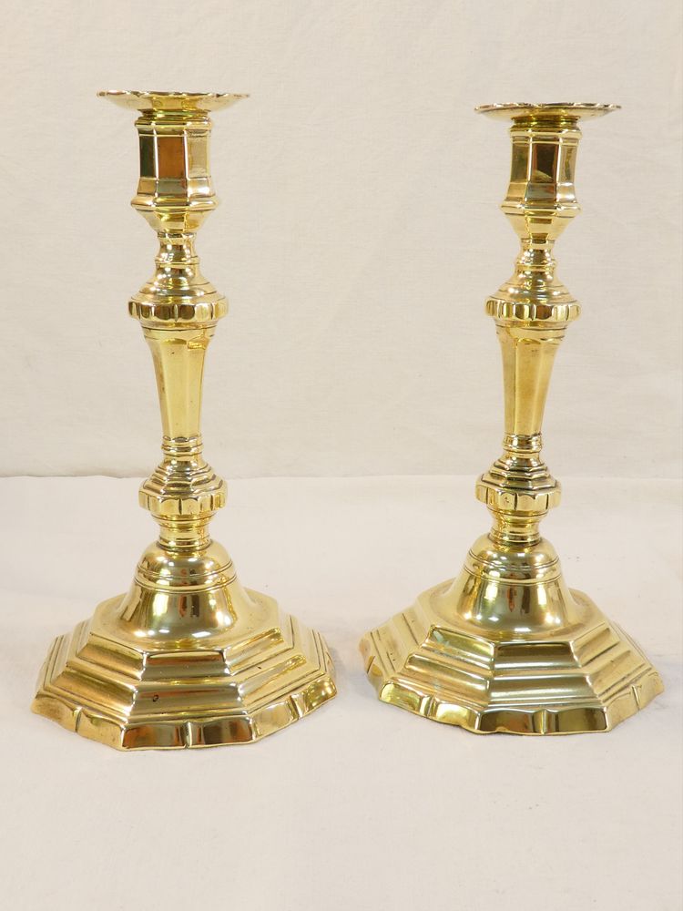Coppia di candelieri in bronzo LUIGI XIV