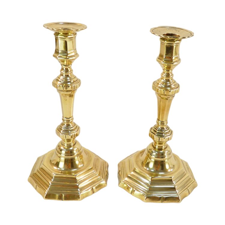 Coppia di candelieri in bronzo LUIGI XIV