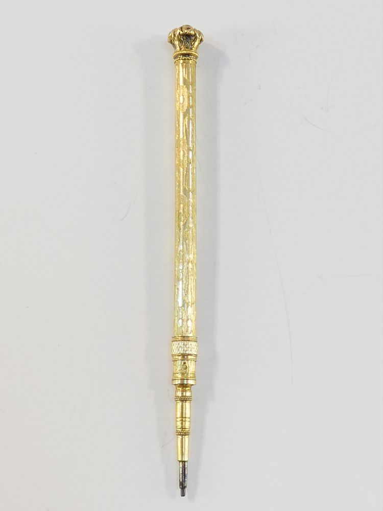19th century silver vermeil mechanical pencil or pencil