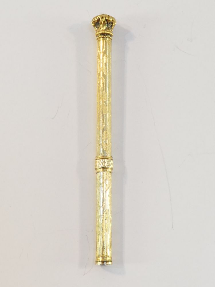 19th century silver vermeil mechanical pencil or pencil