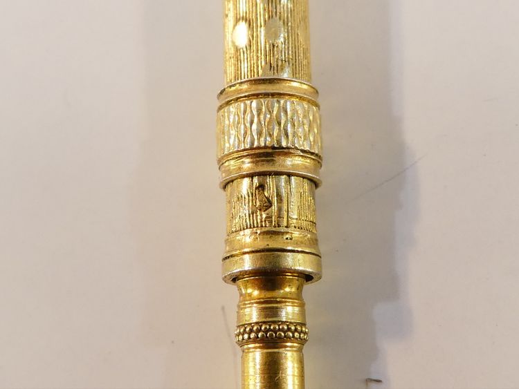 19th century silver vermeil mechanical pencil or pencil