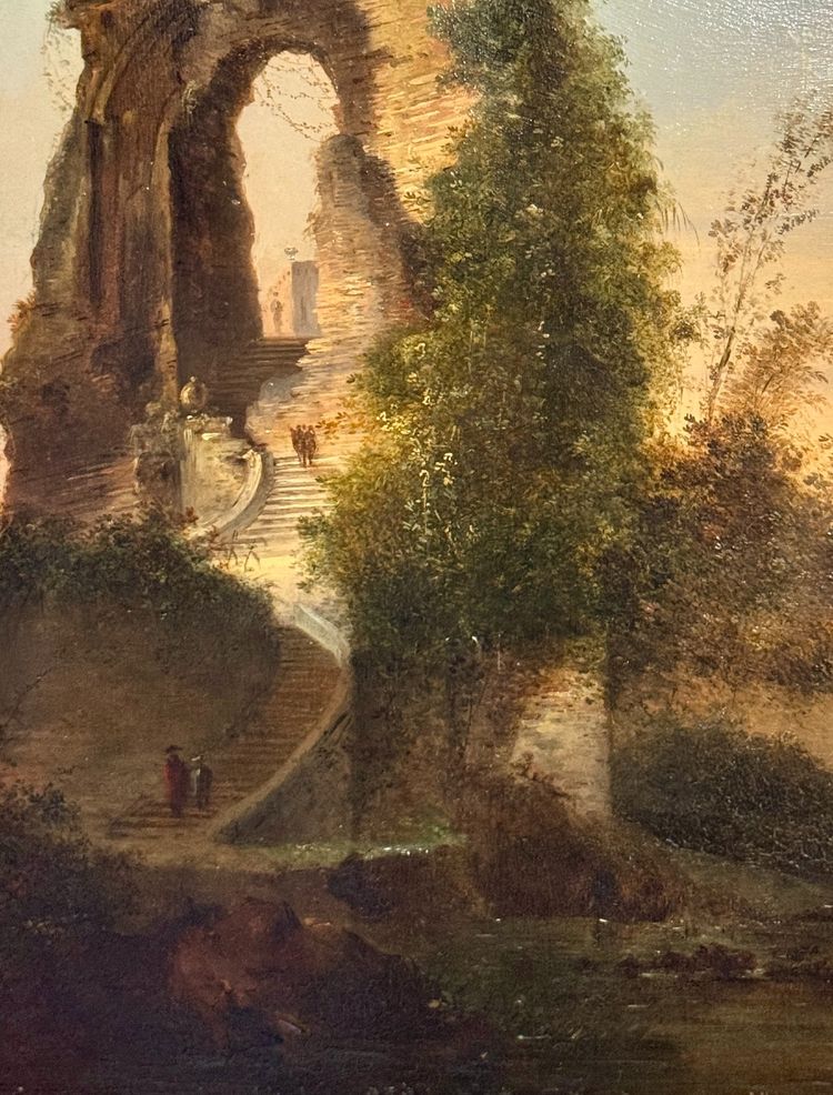 Architektonische Laune mit antiken Ruinen - Italien 18. Jahrhundert
