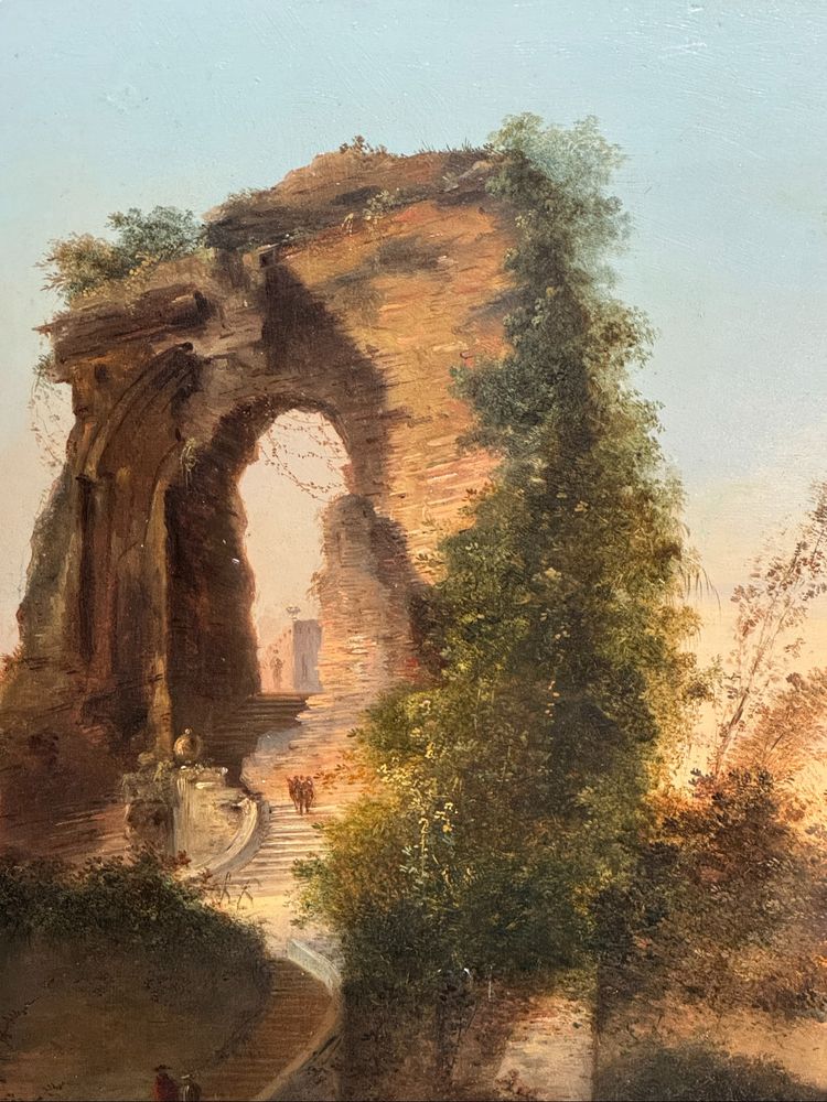 Architektonische Laune mit antiken Ruinen - Italien 18. Jahrhundert