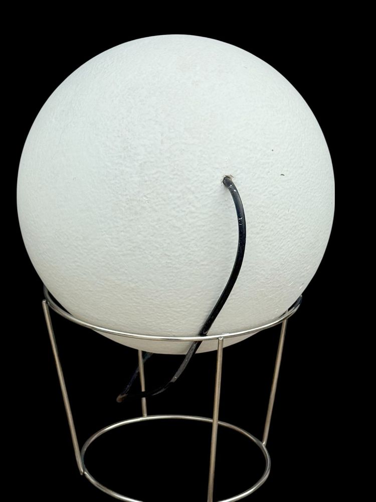 Pair of Elipson AS40 speakers in white staff with metal stand from the 60s