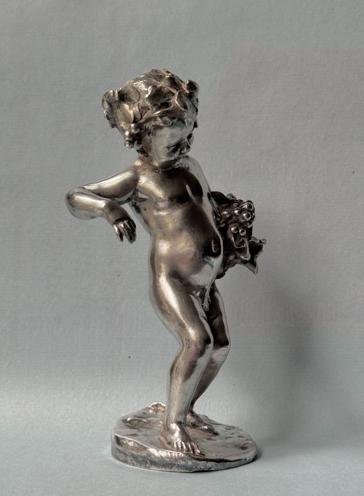 Artdeco silver-plated bronze "Bacchus child" MALRIC (Susse Frères)