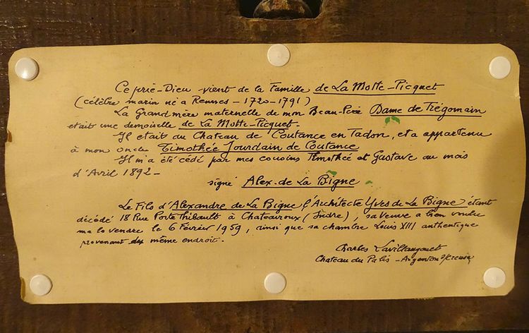 Oratorio, leggio in legno policromo, famiglia Motte-Picquet, Bretagna, XVIII secolo