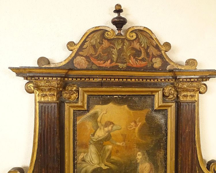 Oratorio, leggio in legno policromo, famiglia Motte-Picquet, Bretagna, XVIII secolo