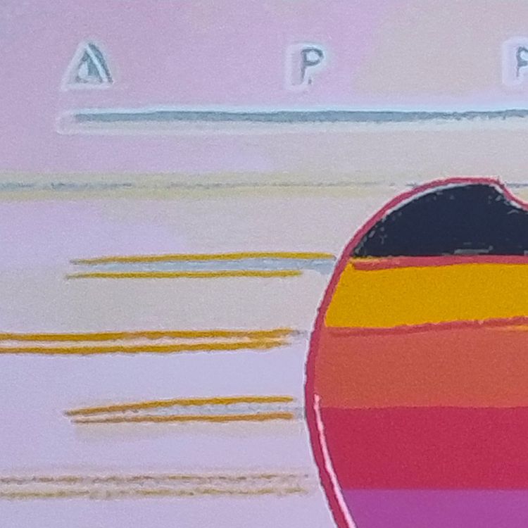 1980s Gorgeous Andy Warhol "Apple Macintosh" Limited Edition Lithograph