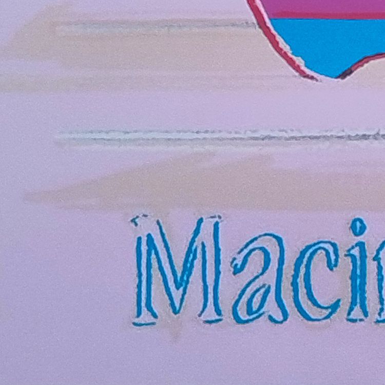 1980s Gorgeous Andy Warhol "Apple Macintosh" Limited Edition Lithograph