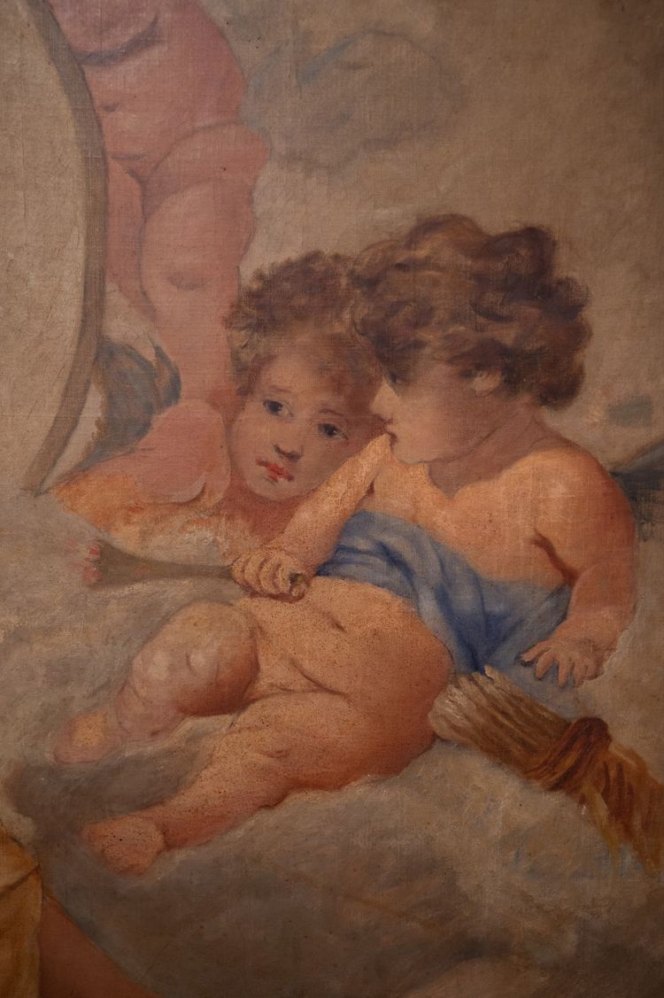 Tableau dans le goût du XVIIIème siècle représentant les Arts