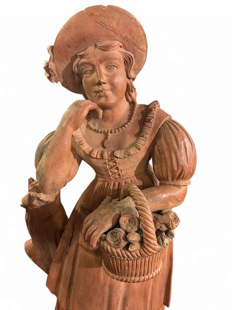 Park or garden sculpture in terracotta from the late 18th century - exterior decoration