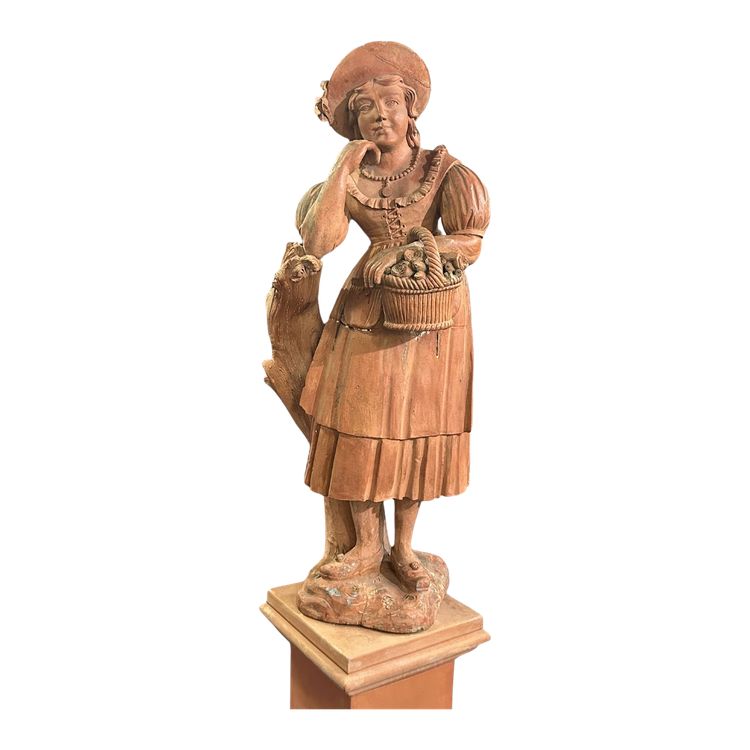 Park or garden sculpture in terracotta from the late 18th century - exterior decoration