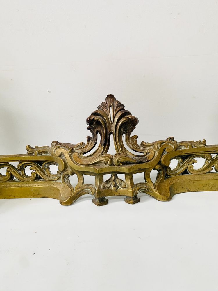 Louis XV style chased bronze andirons XX century