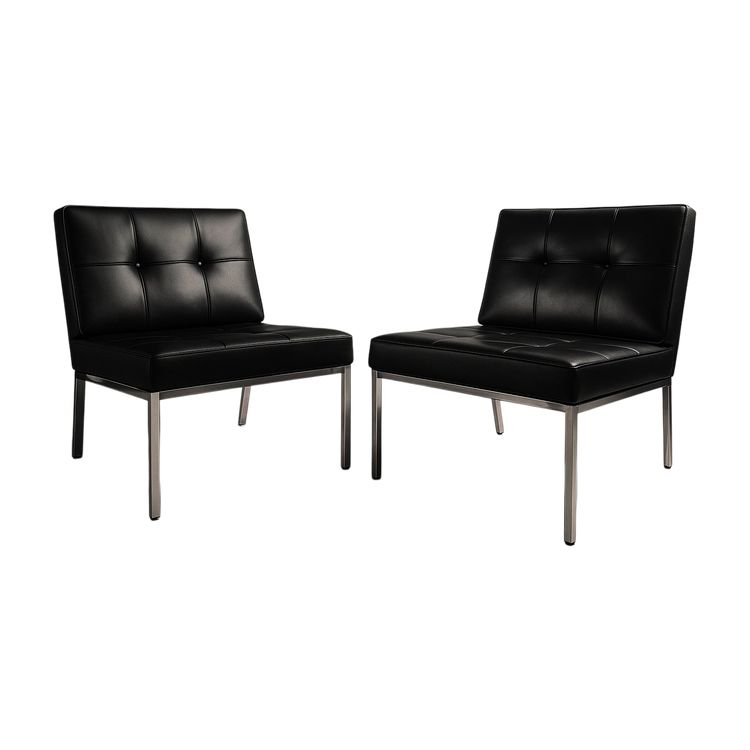 Pair of Joseph André Motte design armchairs Model SAMOURAI for Aéroport ORLY 1970