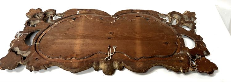 Panneau a encadrement en bois sculpté patiné XVIII siècle