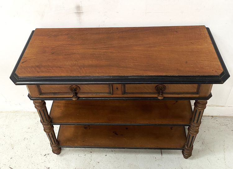 Console Napoléon III en noyer et placage de noyer XIX siècle