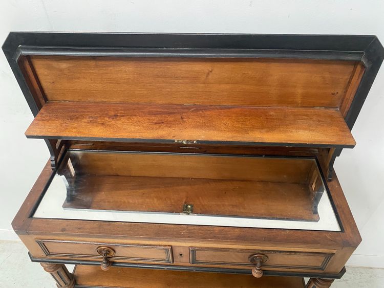 Console Napoléon III en noyer et placage de noyer XIX siècle