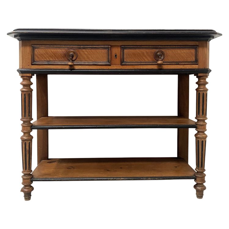 Console Napoléon III en noyer et placage de noyer XIX siècle