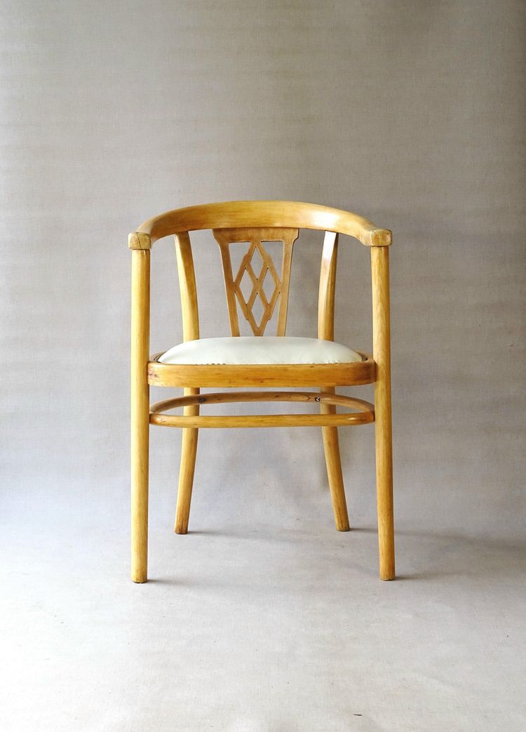 Poltrona Thonet in pelle N° A969 F, 1930 circa, Art déco