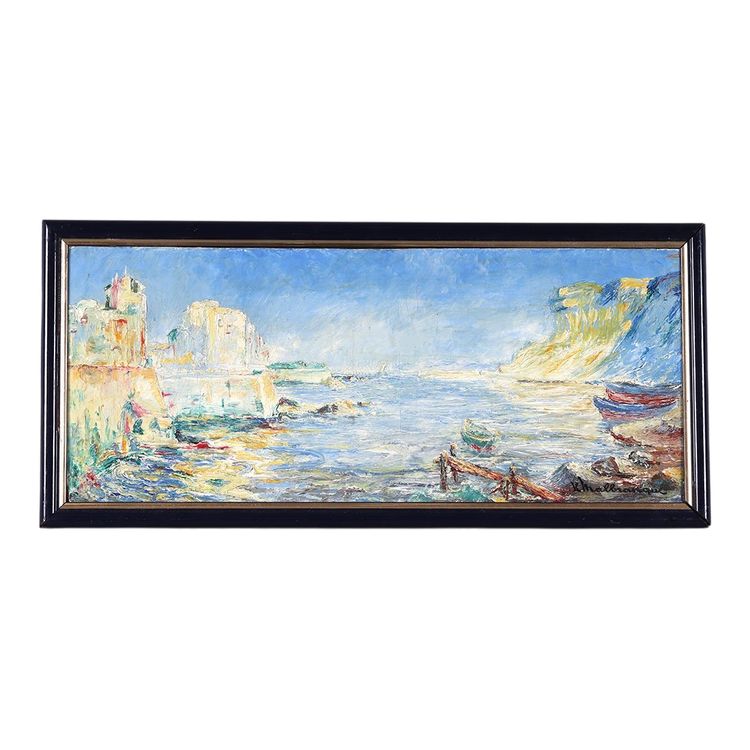 Marine, signé : Henry MABRANCHE, le bord de l’Orb, Hérault, Sud France