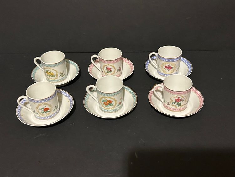 Haviland - 6 Halbe Tassen - Kaiserin Josephine