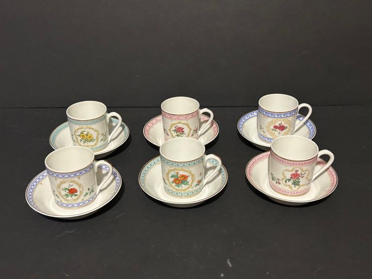 Haviland - 6 Halbe Tassen - Kaiserin Josephine