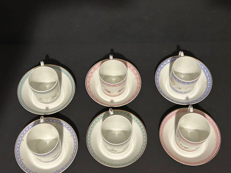 Haviland - 6 Halbe Tassen - Kaiserin Josephine