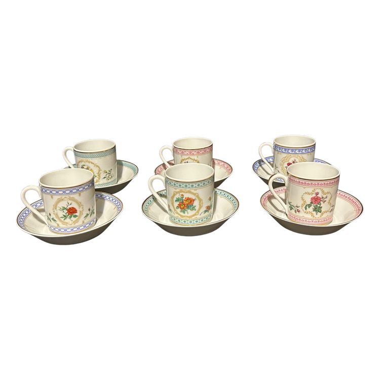 Haviland - 6 Halbe Tassen - Kaiserin Josephine