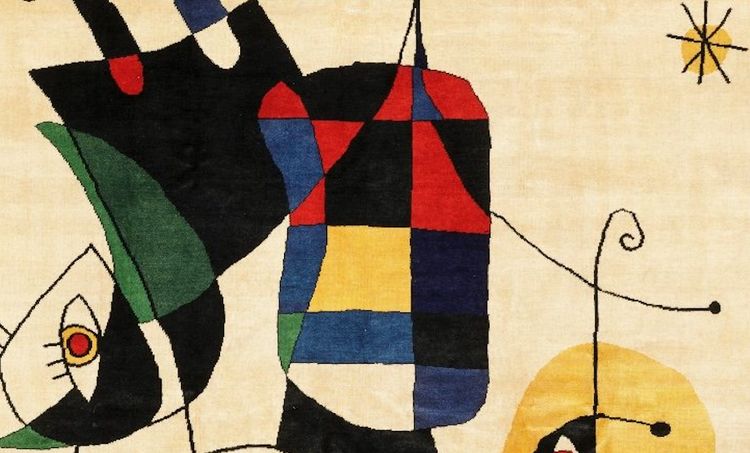 Contemporary rug after Joan Miró 250x200 cm