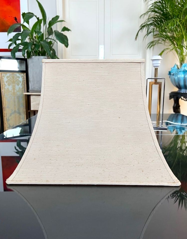 Paralume a pagoda per lampada in metallo cromato - Design Moderno Vintage 1970 - 1980