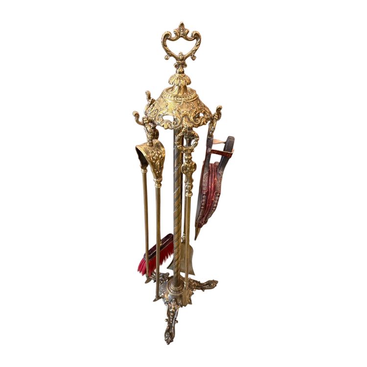 Accessories / Bronze fireplace set, Napoleon III period