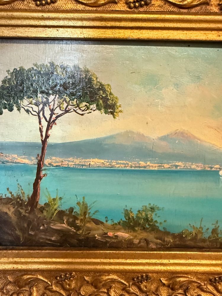 Paar Gemälde der alten neapolitanischen Schule, Öl auf Tafel, Ende 19. Jahrhundert, 28x32cm