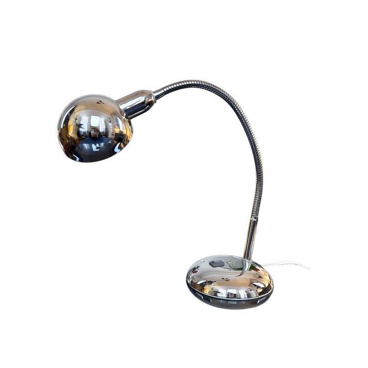 Lampe De Bureau Métal Chromé Bras Orientable - Vintage