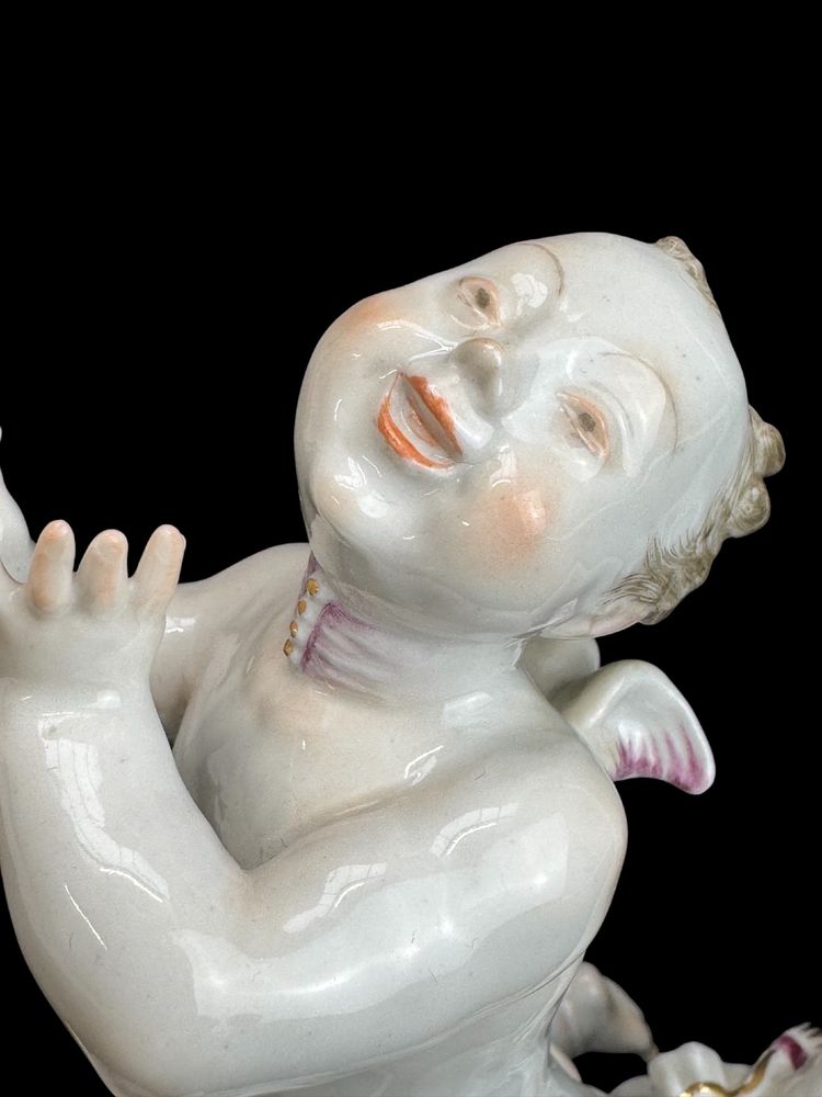 Volkstedt - Porcelain figure Eros on a dolphin II
